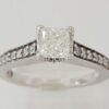 Princess Cut Diamond Engagement Ring 0.94 ct 14K White Gold EGL-USA Rtl 3,400