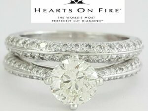 HOF Hearts on Fire Felicity Round Diamond Semi-Mount Ring 1.12 ct 18K Gold Set