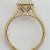 1.38 ct 14K Gold Princess & Round Cut Diamond Halo Engagement Ring EGL Rtl 7k
