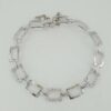 Round Cut Diamond Square Box Tennis Bracelet 8.8 Grams 7" 1.62 ct 14K White Gold