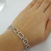 Round Cut Diamond Square Box Tennis Bracelet 8.8 Grams 7" 1.62 ct 14K White Gold