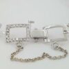 Round Cut Diamond Square Box Tennis Bracelet 8.8 Grams 7" 1.62 ct 14K White Gold