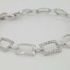 Round Cut Diamond Square Box Tennis Bracelet 8.8 Grams 7" 1.62 ct 14K White Gold