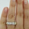 0.70 ct 14K White & Yellow Gold Princess Cut Fashion Wedding Band Ring 6.6 mm
