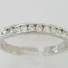 0.2 ct 14K White Gold Round Diamond Channel Set Wedding Band Ring 2.7 mm