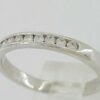 0.2 ct 14K White Gold Round Diamond Channel Set Wedding Band Ring 2.7 mm