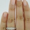 Three Princess Cut Diamond Engagement / Anniversary Ring 1 ct 14k White Gold
