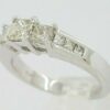 Three Princess Cut Diamond Engagement / Anniversary Ring 1 ct 14k White Gold