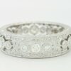 Round Diamond Full Circle Eternity Anniversary Ring 6mm 1 ct 18K White Gold