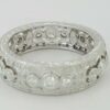 Round Diamond Full Circle Eternity Anniversary Ring 6mm 1 ct 18K White Gold