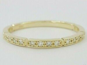 0.3 ct 14k Yellow Gold Round Cut Diamond Wedding Anniversary Ring / Band