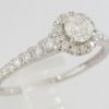 Gabriel & Co Round Cut Diamond Halo 0.69 ct 14K White Gold Engagement Ring
