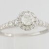 Gabriel & Co Round Cut Diamond Halo 0.69 ct 14K White Gold Engagement Ring