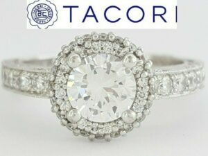 0.68 ct TACORI Blooming Beauties HT2520RD6 18k Gold Semi-Mount Engagement Ring