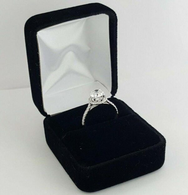 Uneek USM08RD-7RD Halo 14K White Gold Semi-Mount 0.37 ct Engagement Ring