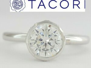 TACORI 300-2RD7 Starlit 18k Gold Bezel Semi-Mount Engagement Ring Rtl 1,910