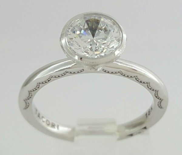 TACORI 300-2RD7 Starlit 18k Gold Bezel Semi-Mount Engagement Ring Rtl 1,910