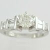 Round Baguette Diamond Engagement Ring 0.88 ct Platinum EGL USA Rtl 3,650