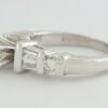 Round Baguette Diamond Engagement Ring 0.88 ct Platinum EGL USA Rtl 3,650