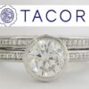 0.28 ct TACORI Starlit 305-25 18k White Semi-Mount Engagement Wedding Ring Set