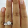 0.28 ct TACORI Starlit 305-25 18k White Semi-Mount Engagement Wedding Ring Set