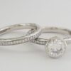 0.28 ct TACORI Starlit 305-25 18k White Semi-Mount Engagement Wedding Ring Set