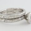 0.28 ct TACORI Starlit 305-25 18k White Semi-Mount Engagement Wedding Ring Set