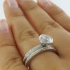 0.28 ct TACORI Starlit 305-25 18k White Semi-Mount Engagement Wedding Ring Set