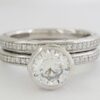 0.28 ct TACORI Starlit 305-25 18k White Semi-Mount Engagement Wedding Ring Set