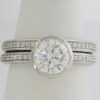 0.28 ct TACORI Starlit 305-25 18k White Semi-Mount Engagement Wedding Ring Set