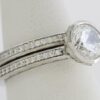 0.28 ct TACORI Starlit 305-25 18k White Semi-Mount Engagement Wedding Ring Set