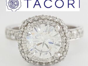 TACORI Blooming Beauties 38-25CU75 18k Gold Semi-Mount Engagement Ring 0.67 ct