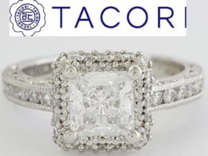 TACORI Blooming Beauties HT2520PR55 Platinum Semi-Mount Engagement Ring 0.71 ct