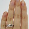 0.25 ct 14k White Gold Round Diamond Solitaire Knot Engagement Ring 3.5 Grams