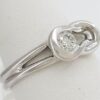 0.25 ct 14k White Gold Round Diamond Solitaire Knot Engagement Ring 3.5 Grams