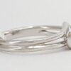 0.25 ct 14k White Gold Round Diamond Solitaire Knot Engagement Ring 3.5 Grams