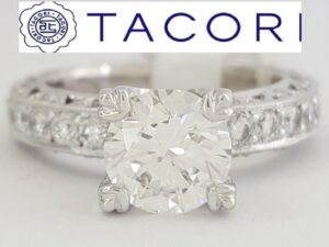 TACORI HT 2229A Platinum Round Diamond Engagement Ring Ideal Cut 2.09 ct GIA