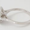 0.97 ct 18K White Gold Cushion Cut Diamond Double Halo Engagement Ring GIA E/VS1