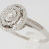 1.40 ct 14K White Gold Round Diamond Halo Engagement Ring EGL-USA Rtl 5,600