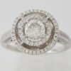 1.40 ct 14K White Gold Round Diamond Halo Engagement Ring EGL-USA Rtl 5,600