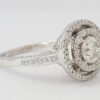 1.40 ct 14K White Gold Round Diamond Halo Engagement Ring EGL-USA Rtl 5,600