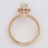 Gabriel 1.01 ct 14K Rose Gold Round Cut Diamond Halo Engagement Ring GIA H / SI1