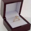 Gabriel 1.01 ct 14K Rose Gold Round Cut Diamond Halo Engagement Ring GIA H / SI1