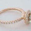 Gabriel 1.01 ct 14K Rose Gold Round Cut Diamond Halo Engagement Ring GIA H / SI1