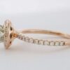 Gabriel 1.01 ct 14K Rose Gold Round Cut Diamond Halo Engagement Ring GIA H / SI1