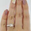 0.82 ct 14K & Platinum Leo Princess Diamond Solitaire Engagement Ring GSI