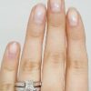 1.17 ct 14k White Gold Princess Cut Diamond Engagement Ring Set EGL Rtl 6,805