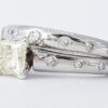 1.17 ct 14k White Gold Princess Cut Diamond Engagement Ring Set EGL Rtl 6,805