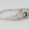 0.60 ct Vintage 14k White Gold Round Brilliant Diamond Engagement / Fashion Ring