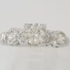 0.60 ct Vintage 14k White Gold Round Brilliant Diamond Engagement / Fashion Ring